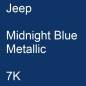 Preview: Jeep, Midnight Blue Metallic, 7K.